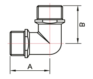 SMART SMT703NY6610 Угольник 1" наружняя резьба, с буртиком, 40 штук в упаковке фото в интернет-магазине SMARTGRP