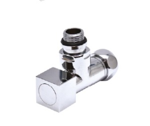 SMT8550SCH0405Кран-Вентиль угловой, ручка квадр., хром, 3/4"х1/2" г/ш, 10шт/кор