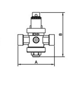 SMART SMT3101H0005  Регулятор давления 3/4" внутренняя резьба, с отводом для манометра, латунь фото в интернет-магазине SMARTGRP
