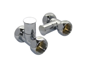 SMT8830SCH1010/2 Кран-Вентиль прямой, ручка колп., хром, 1"х1" г/г для п/с, 10 пар/кор