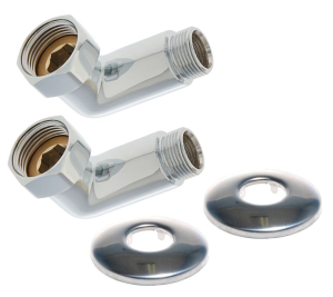 SANITAN 1741SCS1005 Уголок гайка - штуцер 1" х 3/4" железо-хром 20пар/кор