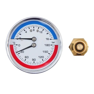 SMART SMTD63Н04-16/180 Термоманометр аксиальный 1/2", 16 бар, 180 C axial