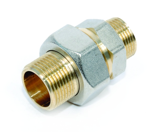 SMART SMT728ORNY6605 Американка прямая 3/4" наружняя резьба, никель - желтый, 50 штук в упаковке фото в интернет-магазине SMARTGRP